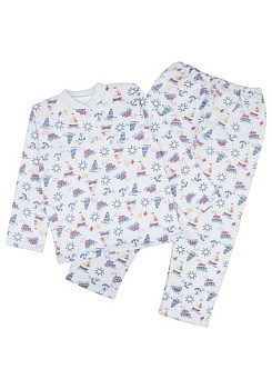 Состав:
Футер
Хлопок 100%
	Пижама детская, утепленная футером. На груди кнопка, которую можно расстегнуть при одевании пижамы.