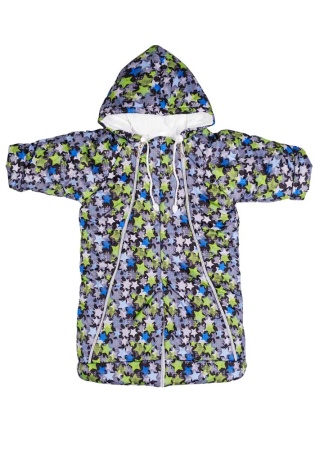 Состав: 
Верх-100% полиэстер
Подкладка-100% хлопок
	Комбинезон-трансформер - это трансформация из комбинезона в конверт при помощи молнии между ножек.Если соединить все молнии в другом положении, то тогда получится конверт.Верх комбинезона плаще