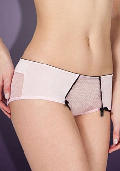 Состав:
Эластичное полотно
ПА 85%
ПУ 15%
Эластичная сетка
ПА 88%
ПУ 12%
Ластовица
Хлопок 100%
	Трусики-боксеры выполнены из эластичного полотна и эластичной жаккардовой сетки, декорированы эластичной лентой контрастного цвета и эластичной лен