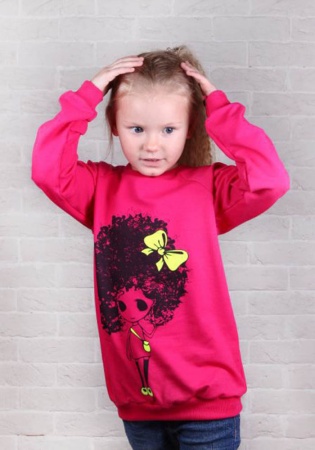 Состав:
Футер двунитка
Хлопок 100%
	Джемпер детский для мальчиков и девочек с шелкографией. На рукавах манжеты, по низу резинка. 