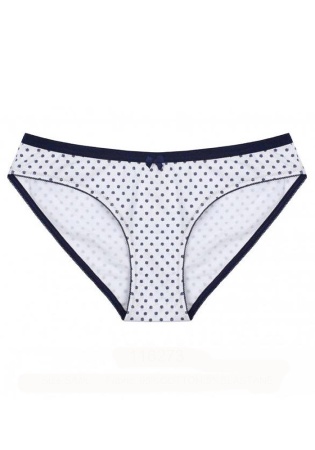 Состав:
Хлопок 95%,  
Эластан 5%
	Женские трусики из набивного полотна, декорированы атласным бантиком.
