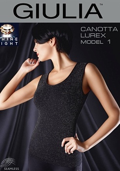 Состав:
Полиамид 91%
Люрекс 5%
Эластан 4%
     Праздничная бесшовная майка с широкими бретелями и овальным вырезом, выполненная из мягкой микрофибры с вкраплениями блестящего люрекса.

