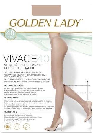 Состав:
Полиамид 88%, 
Эластан 12%
	Прозрачные колготки плотностью 40 ден, однородные по всей длине, с распределенным по ноге давлением, мягким широким поясом и гигиеничной ластовицей.