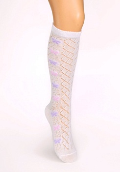 Состав: 
Хлопок 80%, 
Полиамид 19%, 
Эластан 1%
	Ажурные гольфы.