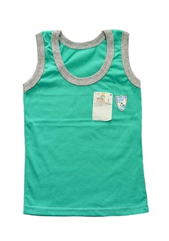 Состав:
Кулирка
Хлопок 100%
	Майка однотонная с апликацией. 