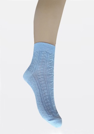 Состав: 
Хлопок: 100%.
	Демисезонные носки для девочек с рельефным переплетением.