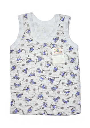 Состав:
Кулирка
Хлопок 100%
	Майка детская.