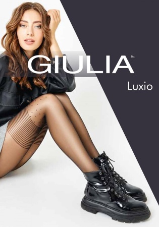 Состав:
Полиамид 90%
Эластан 9%
Хлопок 1%
      Тонкие фантазийные колготки с оплетенным эластаном, плотностью 20 ден, с х/б ластовицей, широким поясом и усиленным плоским швом. Модель декорирована имитацией чулок с коронкой 