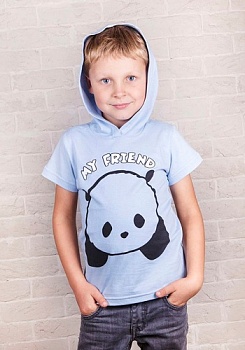 Состав:
Кулирка 
	Футболка детская с капюшоном.