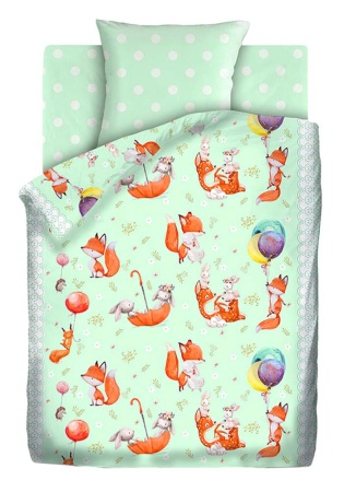 Ткань: Бязь 
Состав: Хлопок 100%
Комплект постельного белья  