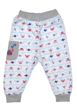 Состав:
Кулирка
Хлопок 100%
	Штанишки детские на манжетах снизу.