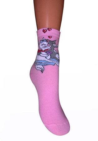 Состав: 
Хлопок 74%, 
Полиамид 24%, 
Эластан 2%
	Демисезонные носки для девочек с рисунками 