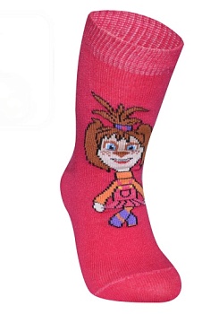 Состав: 
Хлопок 80%, 
ПА 15%, 
Эластан 5%
	Детские носки из хлопка с компьютерным рисунком Лизы из мультфильма 