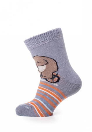 Состав:
Хлопок: 72%,
ПА: 20%,
ПП: 6%,
Эластан: 2%.
	Носки детские для мальчика «Маша и Медведь».
