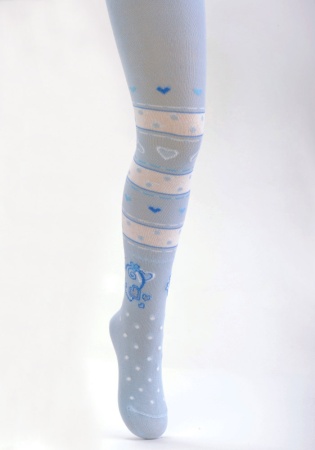 Состав: 
Хлопок 74%, 
Полиамид 24%, 
Эластан 2%
	Детские колготки с нежным рисунком, с люрексом.