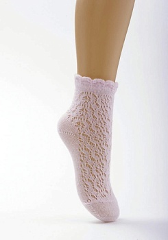 Состав: 
Хлопок 80%, 
Полиамид 19%, 
Эластан 1%
	Детские летние ажурные носочки.