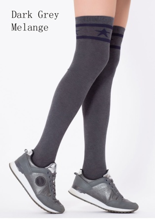 Состав:
Хлопок 61%
Полиамид 34%
Эластан 5%
	Хлопковые женские гольфины с комфортной резинкой 