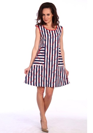 Состав:
Кулирка
Хлопок 100%
	Женский сарафан из набивного полотна с рисунком. 

Обратите внимание: расцветка товара на сайте может отличаться от фактической расцветки. Оптовый склад оставляет за собой право поставить товар любого цвета, который