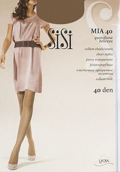 Состав:
Полиамид 88%,
Эластан 12%
	Полупрозрачные шелковистые колготки с лайкрой, плотностью 40 ден, без ластовицы, с укрепленным мыском и шортиками.