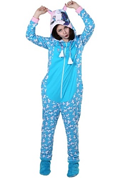 Состав:
Основная ткань: хлопок 92% / эластан 8%. 
Отделочная ткань: хлопок 100%.
	Кигуруми на молнии 