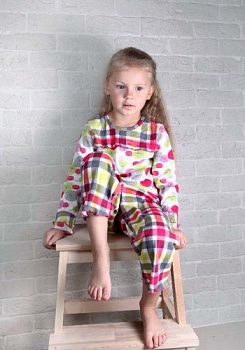 Состав:
Интерлок
Хлопок 100%
	Пижама для девочки.