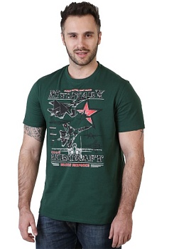 Состав: 
Хлопок 100%
	Футболка полуприлегающего силуэта с коротким втачным рукавом, на полочке принт. Круглая горловина обработана обтачкой. Низ изделия и низ рукавов обработаны швом 