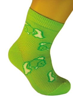 Состав: 
Хлопок 85%, 
ПА 12%, 
Эластин 3%
	Детские носки из хлопка. Компьютерный рисунок.