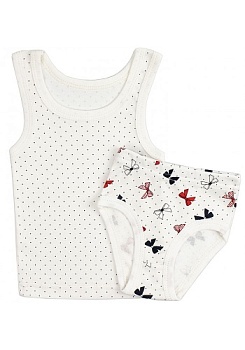 Состав:
Интерлок
Хлопок 100%
	Детский комплект белья: майка с трусами. Цвета ассорти. 