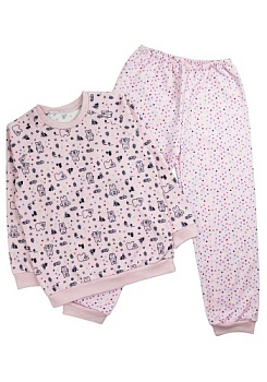 Состав:
Футер
Хлопок 100%
	Пижама для девочки. Цвета ассорти.