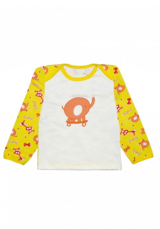 Состав:
Футер
Хлопок 100%
	Ясельная кофточка с аппликацией.