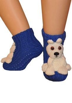 	Носки детские вязаные с обьемной игрушкой 