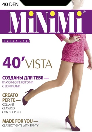 Состав:
Полиамид 98%
Эластан 2%
	Классические прозрачные полуматовые колготки средней плотности 40 ден с усиленными короткими шортиками, комфортным широким поясом и укрепленными мысками.