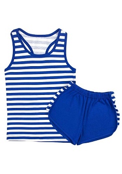 Состав:
Кулирка
Хлопок 100%
	Комплект для мальчика летний. Состоит из 2 предметов (майка + шорты).