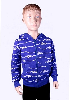 Состав:
Футер двунитка
Хлопок 100%
	Джемпер-куртка с капюшоном, с карманами, на молнии. На рукавах манжеты, по низу резинка. 