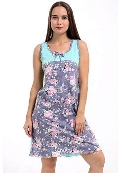 Состав: 
Хлопок 100%
	Сорочка женская.

Обратите внимание: расцветка товара на сайте может отличаться от фактической расцветки. Оптовый склад оставляет за собой право поставить товар любого цвета, который имеется на данный момент.