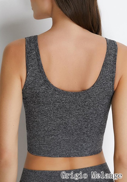 Omsa БOmD_S 1242-02SS Melange Wafle майка Топ женская grigio melange-2