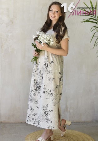 бежевыйОптима 1904-Пл Кострома платье женское незабудка