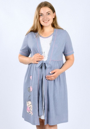 Состав:
Хлопок 100%
     Комплект для беременных и кормящих  (халат+сорочка)
Обратите внимание: расцветка товара на сайте может отличаться от фактической расцветки. Оптовый склад оставляет за собой право поставить товар любого цвета, который имее