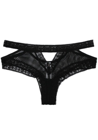 Состав: 
Нейлон 90%  
Эластан 10%
	Женские трусы-стринги из эластичной сетки. 