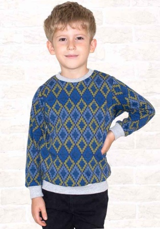 Состав:
Футер двунитка
Хлопок 100%
	Джемпер детский для мальчиков и девочек. На рукавах манжеты, по низу резинка. 