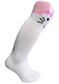 Состав:
Хлопок 85%
Полиамид 10%
Эластан 5%
	Колготки гладкие демисезонные для девочки с рисунком в виде мордочки зайчика на колене.