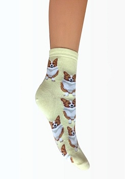 Состав:
Хлопок 65%
Полиамид 33%
Эластан 2%
	Женские демисезонные носки с рисунком 