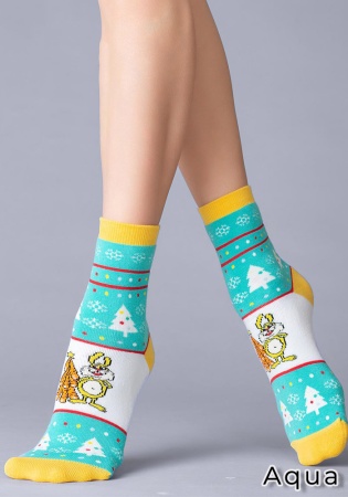 Состав:
Хлопок 80%
Полиамид 15%
Эластан 5%
   Новогодние женские носки из хлопка с ярким рисунком 