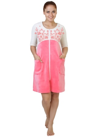 Состав:
Велюр
ПЭ 100%
	Халат женский 