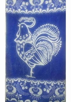 Ткань: Махра
Состав: 
Хлопок 100% 
Размер: 70х130
	Полотенце махровое пестротканое производится из 100% натурального сырья и обладает высокой впитывающей способностью. Стойкость окраски и специальная противоусадочная технология обеспечивают длит