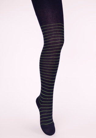Состав: 
Хлопок 74%, 
Полиамид 24%, 
Эластан 2%
	Демисезонные колготки в тонкую полоску с широкой ластовицей под подгузник.