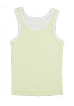 Состав:
Интерлок
Хлопок 100%
	Детская майка из узорчатого полотна. Цвета ассорти. 