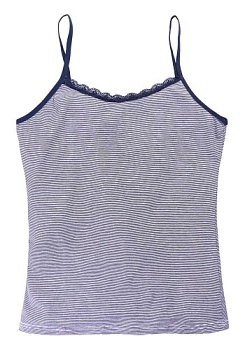 Состав:
Вискоза 95%
Эластан 5%
	Женская майка на тонких бретелях. Вырез украшен мелким кружевом. 