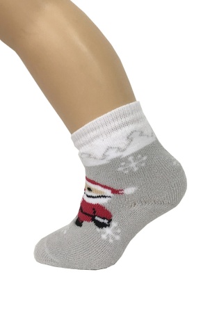 Состав:
Хлопок  84%
Полиамид 10%
Эластан 6%
	Носки детские с плюшем внутри и с  рисунком.