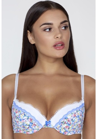 Состав:
Эластичное полотно
ПА 88%,
ПУ 12%
Кружево
ПА 90%,
ПУ 10%
	Бюстгальтер классической формы с формованной чашкой с Push-ap для размеров 70AB, 75ABC, 80B и без Push-ap для размеров 70C, 75DE, 80CDE, 85BCD. Детали бюстгальтера выполнены из э